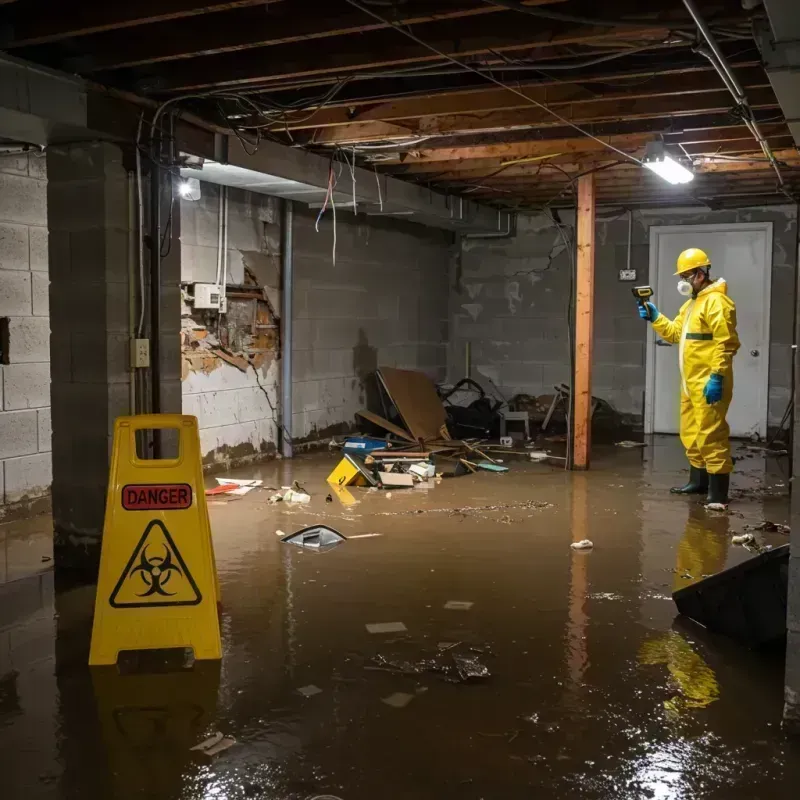 Flooded Basement Electrical Hazard in Grand Bay, AL Property